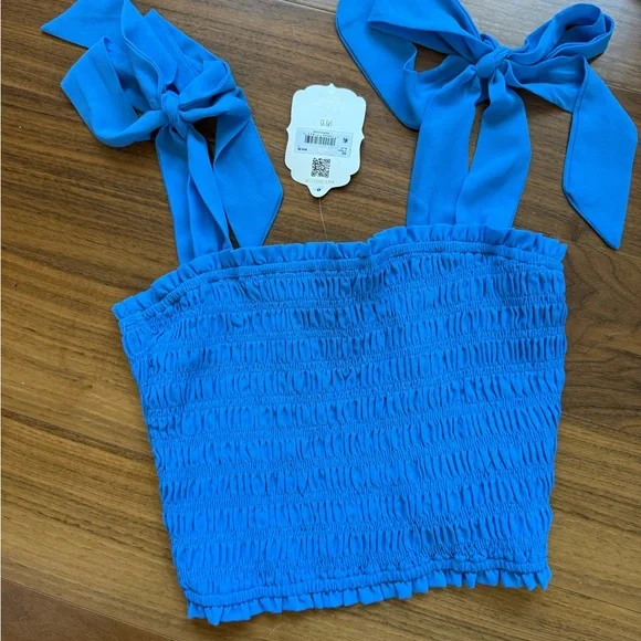 NEW WITH TAG ALTAR’D STATE CROPPED TOP WITH TIE STRAPS SIZE SMALL - Picture 1 of 3